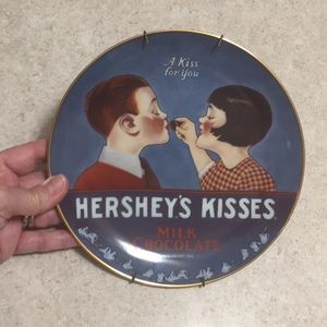 Hershey's Kisses Decorative Plate - Blue and Brown
